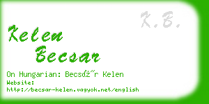 kelen becsar business card